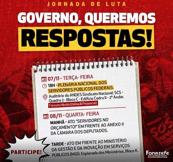  FONASEFE inicia Jornada de Luta em todo país