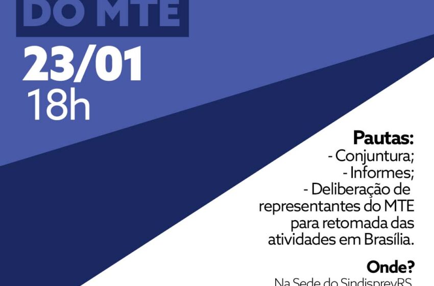  Reunião Híbrida do MTE dia 23/01