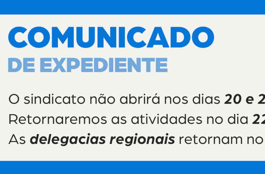  Comunicado de expediente | Feriado de Tiradentes